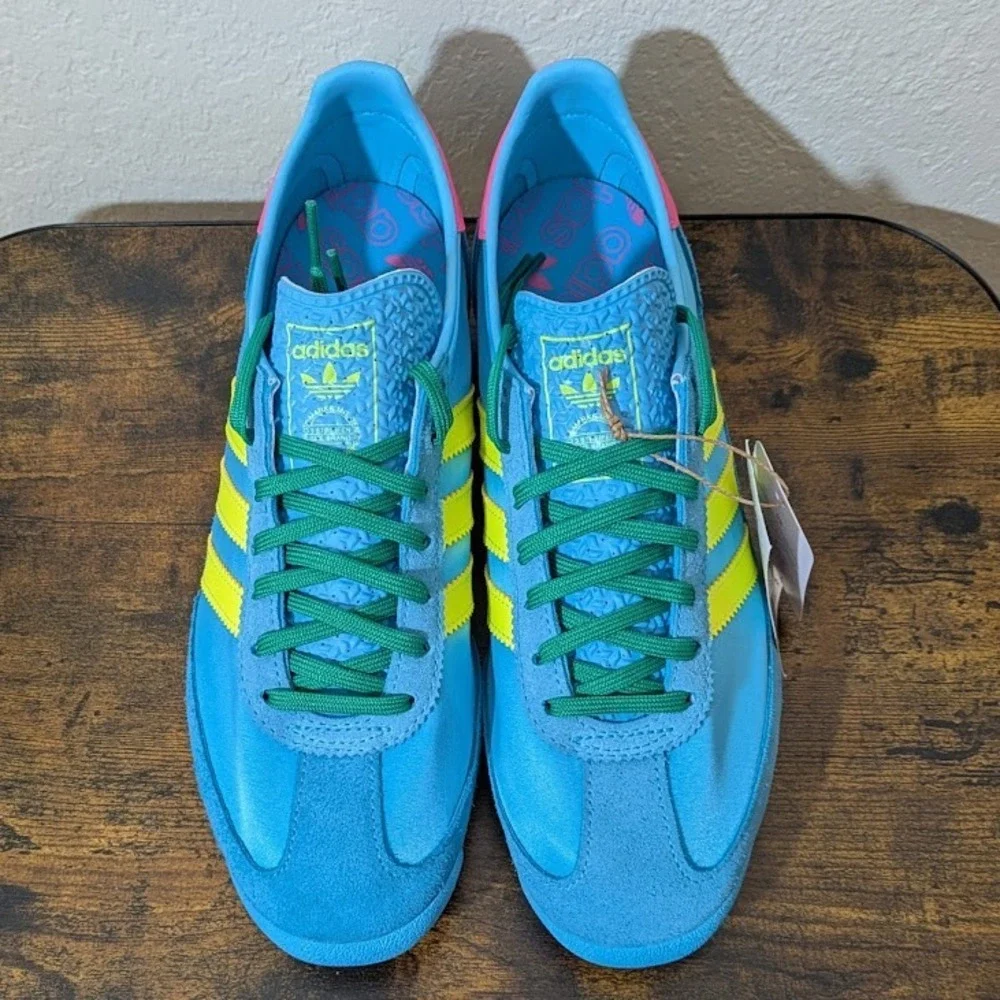 NEW Adidas SL 72 OG Sneakers Womens Sz 6.5 Sky Rush Solar Yellow Lucid Pink - Picture 7 of 16